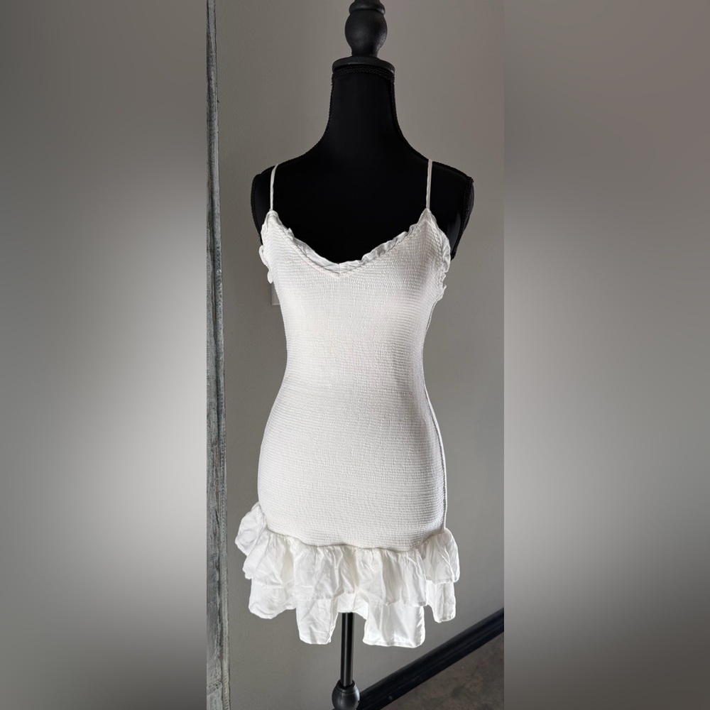 Cotton Candy White Mini Dress